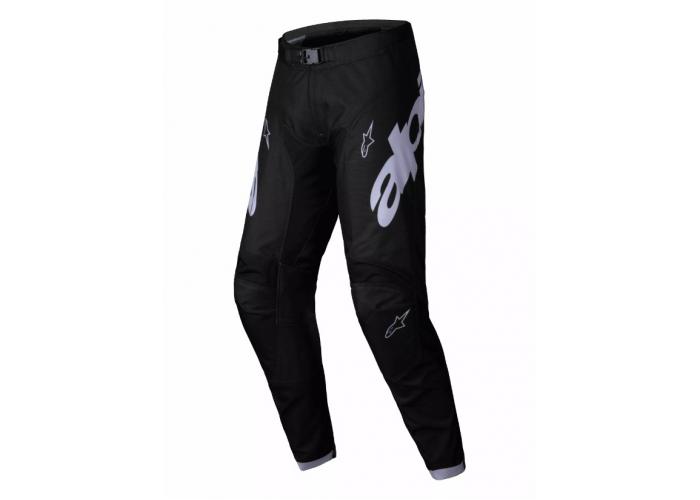 Pantaloni atv/cross Alpinestars Racer Graphite, culoare negru/alb, marime 28