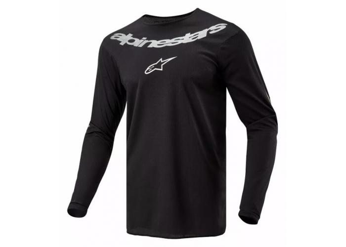 Tricou atv/cross Alpinestars Fluid, culoare negru/alb, marime L