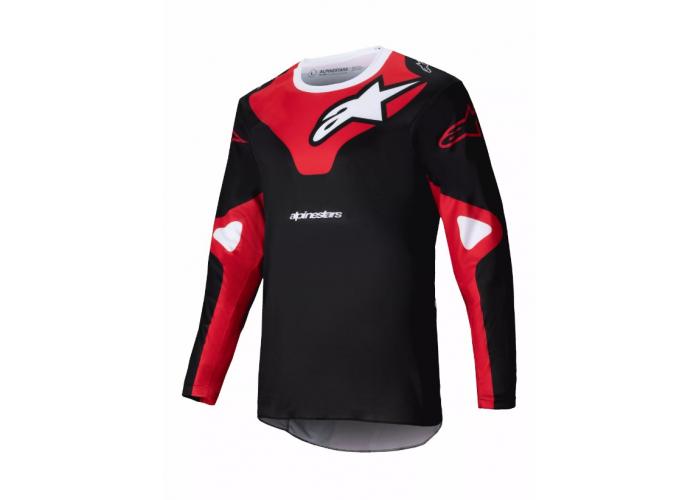 Tricou atv/cross Alpinestars Racer Veil, culoare negru/rosu, marime XL