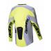 Tricou atv/cross Alpinestars Racer Veil, culoare gri/galben, marime M