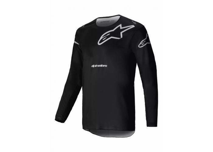 Tricou atv/cross Alpinestars Racer Graphite, culoare negru/alb, marime 2XL