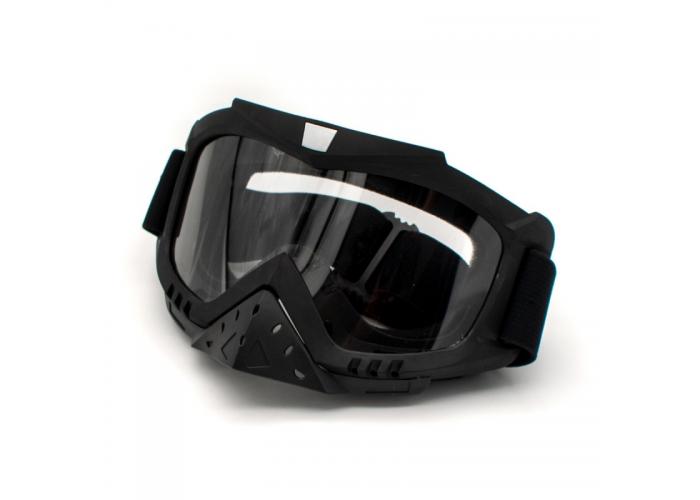 Ochelari cross/atv/enduro, XTR, lentila transparenta, culoare rama negru mat