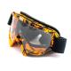 Ochelari cross/atv/enduro, XTR, lentila transparenta, culoare rama portocaliu/negru