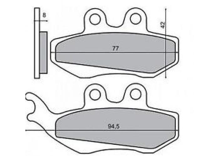 Placute frana Piaggio Hexagon 250 fata