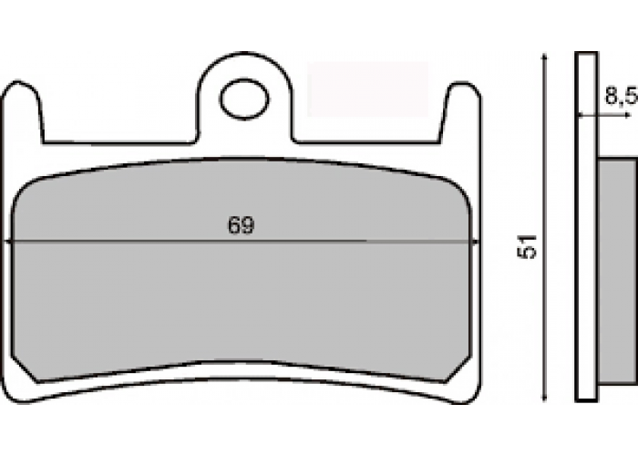 Placute frana sinter Yamaha FZR 600 RN Genesis 4MH2 4MH 4MH-005101 - 1995 TRW MCB622SV