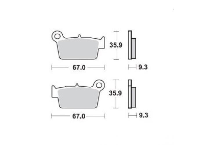 Placute frana Moto Master Nitro Offroad Medium Sinter RMZ 250/450 2004-, KXF250/450 2004-