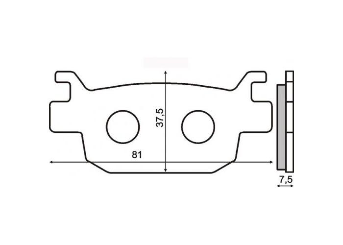 Placute frana sinter Honda Jazz 250 spate