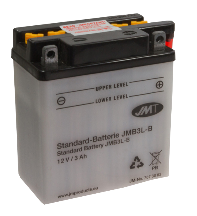 Baterie 12v3ah moto + electrolit yb3l-b jmt