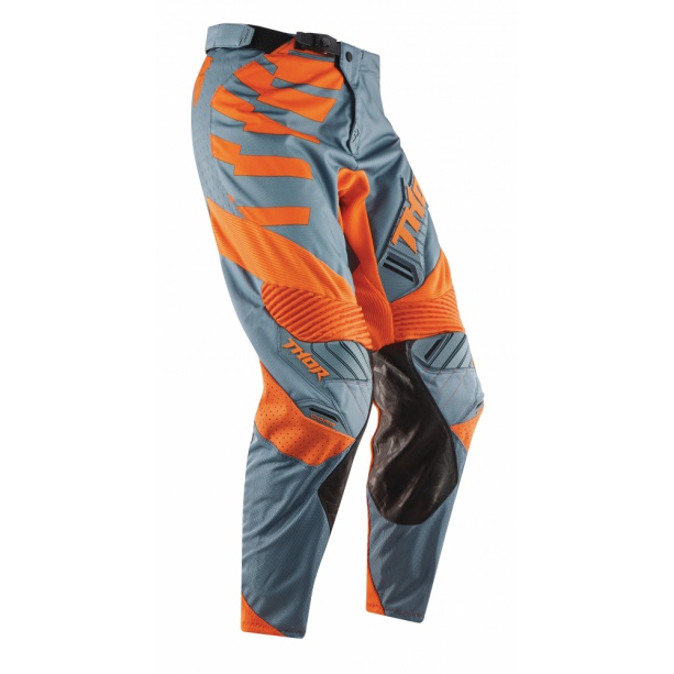 Pantaloni motocross thor core orbit culoare gri/portocaliu marime 28