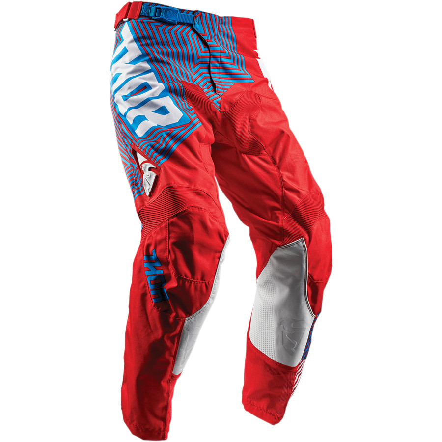 Pantaloni Motocross Thor Pulse Geotec Marime 32 Rosu/albastru