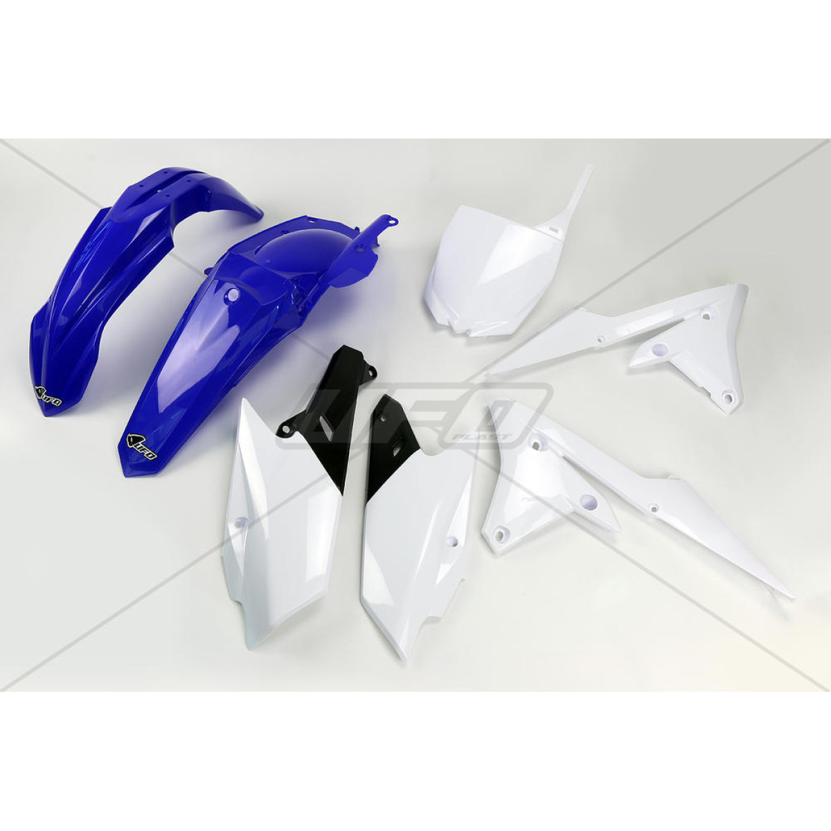 Kit plastice yamaha yzf 250-450 2014, albastru/alb, culoare oem