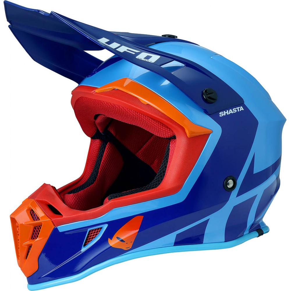 Casca Motocross Ufo Quiver , Culoare Albastru/portocaliu , Marime S