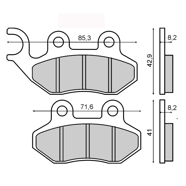 Placute Frana Sym 125 Brembo Omologate