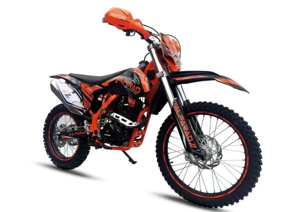 Motocicleta cross kxd 250cc alfarad 4t roti 18"/21", culoare portocaliu