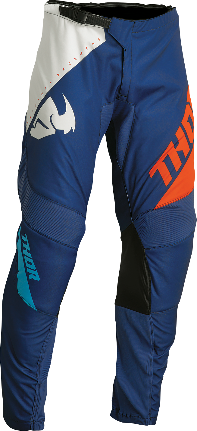Pantaloni Motocross/enduro Thor Sector Edge, Culoare Albastru/portocaliu, Marimea 32