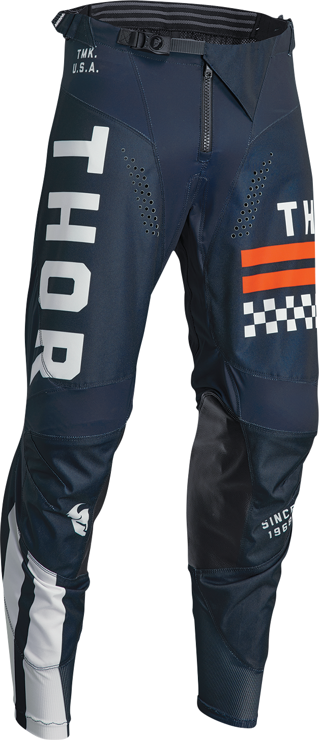 Pantaloni Motocross/enduro Thor Pulse Combat, Culoare Bleumarin/alb, Marimea 28