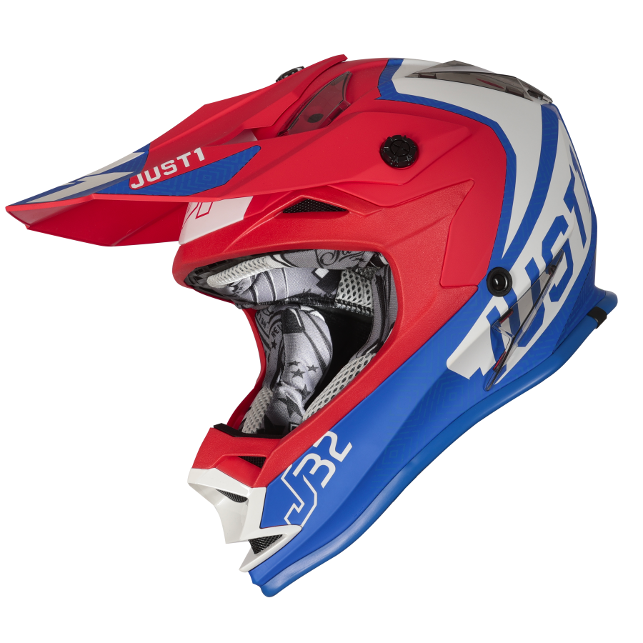 Casca Motocross/atv Pentru Copii, Just 1 J32 Vertigo, Culoare Albastru/rosu, Marime Yl
