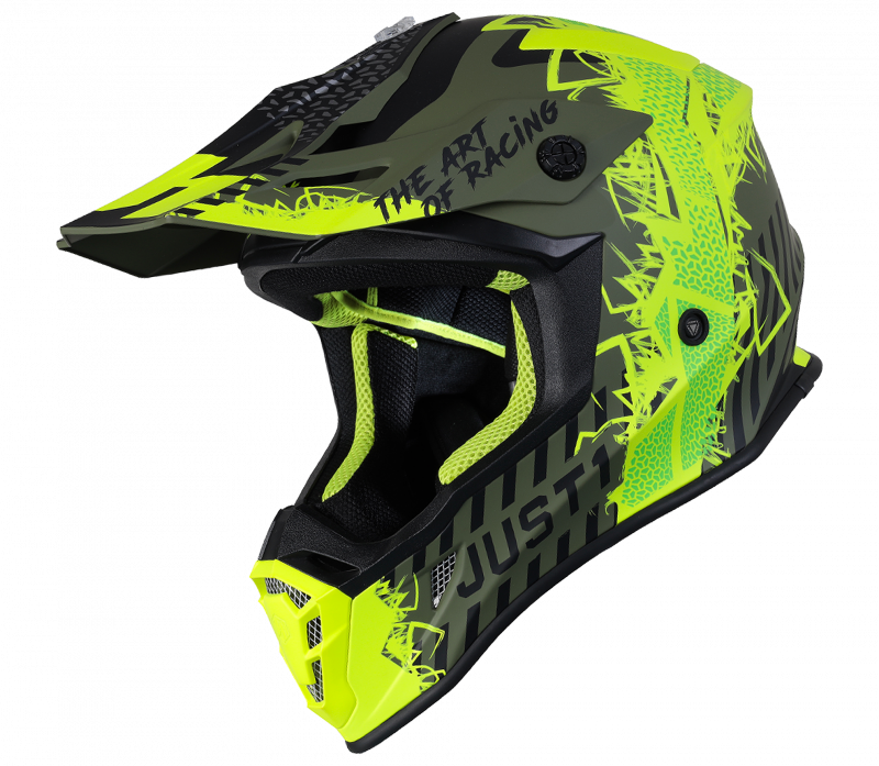 Casca Motocross/atv Just 1 J38 Mask, Culoare Verde/negru, Marime M