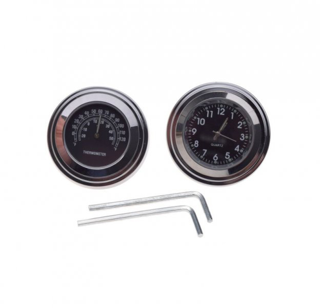 Wmx Set 2 ceasuri pentru temperatura si ore, culoare negru, d.44mm