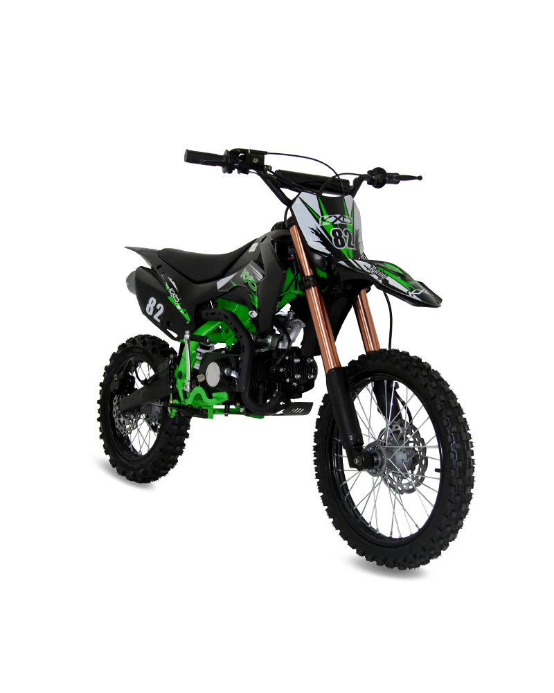 Motocicleta Cross Copii Kxd 125cc Db 609 Pro, 4t, Roti 17"/14", Pornire Pedala, Culoare Negru/verde