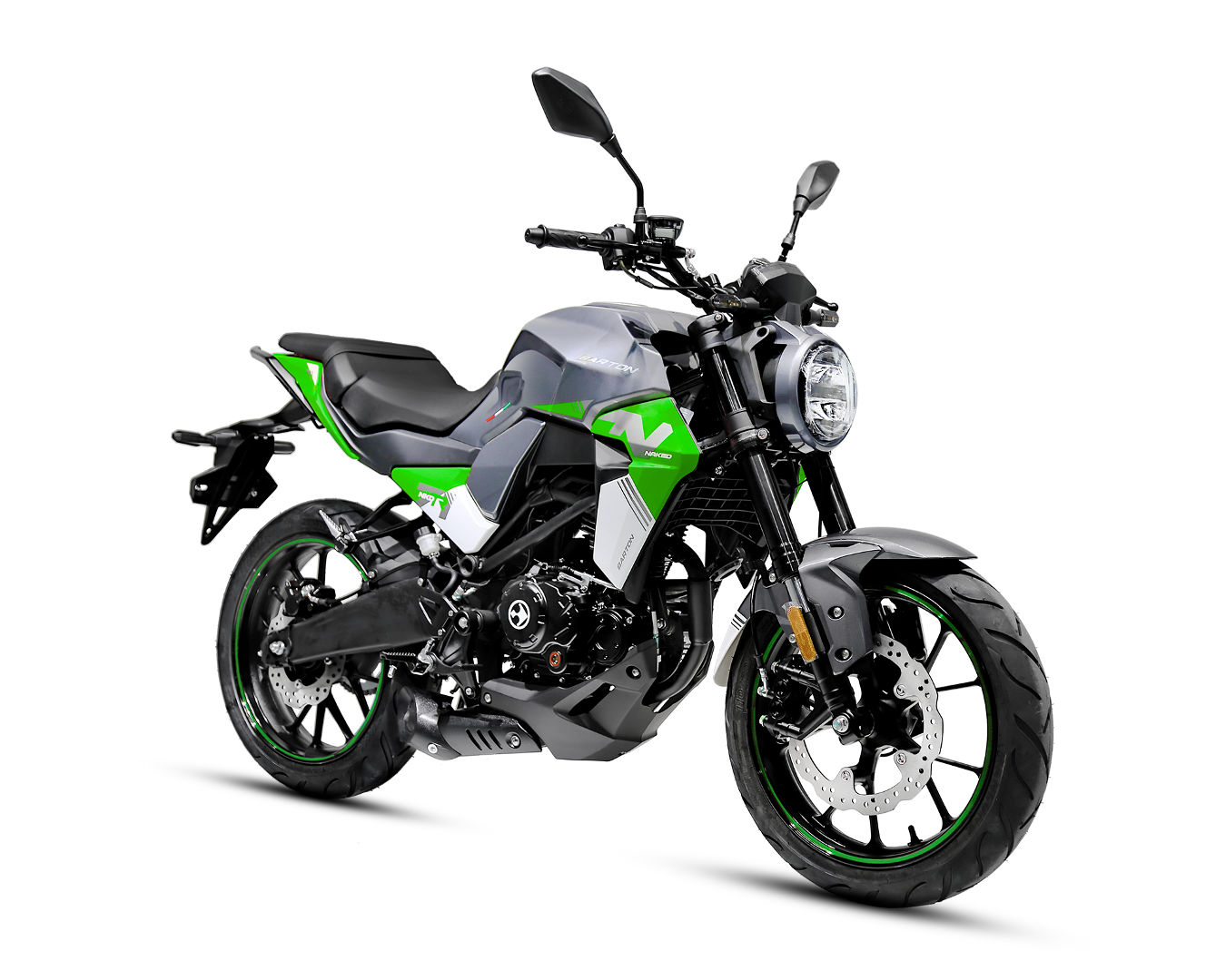 Motocicleta Barton Naked 125cc, Culoare Nergru/verde