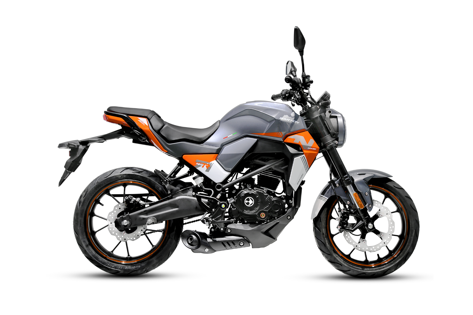 Motocicleta Barton Naked 125cc, Culoare Nergru/portocaliu