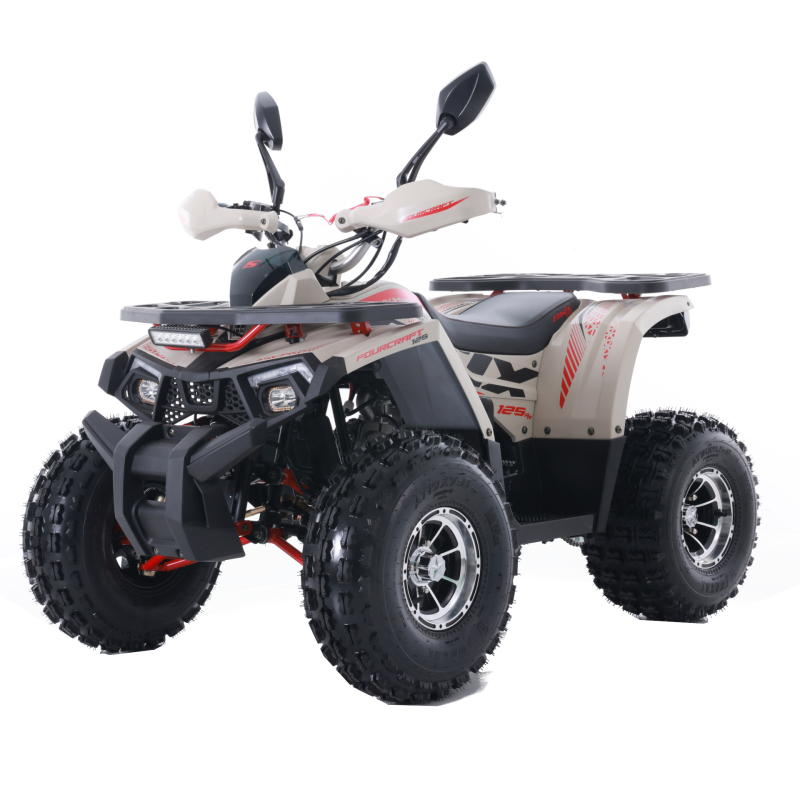 Atv Asix Fourcraft 125cc, A1, Roti 8&quot;, Jante Din Aluminiu, 3+1 Viteze, Culoare Rosu/nisipiu