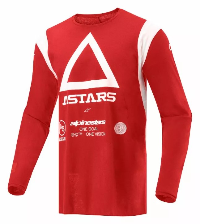 Tricou Atv/cross Alpinestars Techdura, Culoare Rosu/alb, Marime S