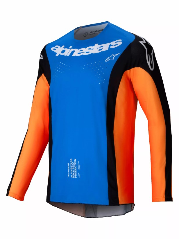 Tricou Atv/cross Alpinestars Techstar Melt, Culoare Albastru/portocaliu/alb, Marime S