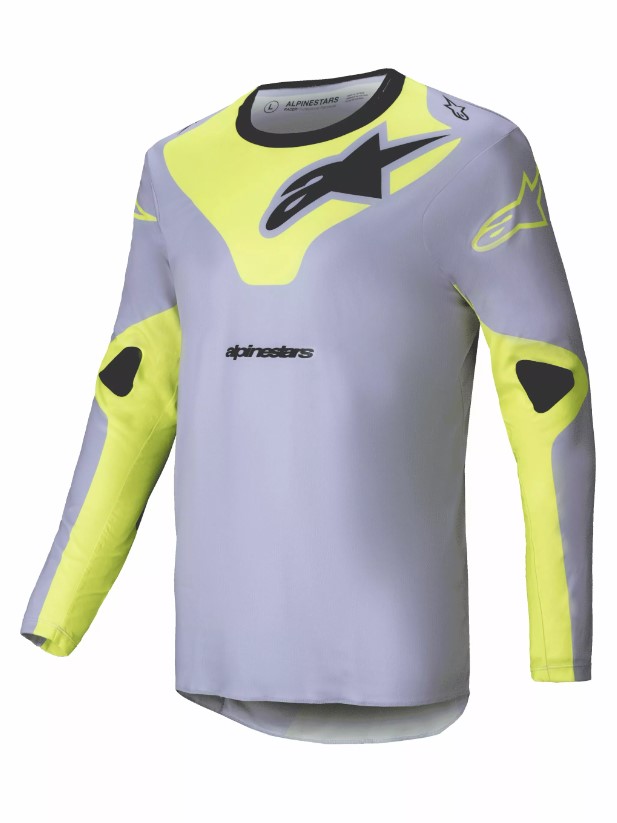 Tricou Atv/cross Alpinestars Racer Veil, Culoare Gri/galben, Marime S