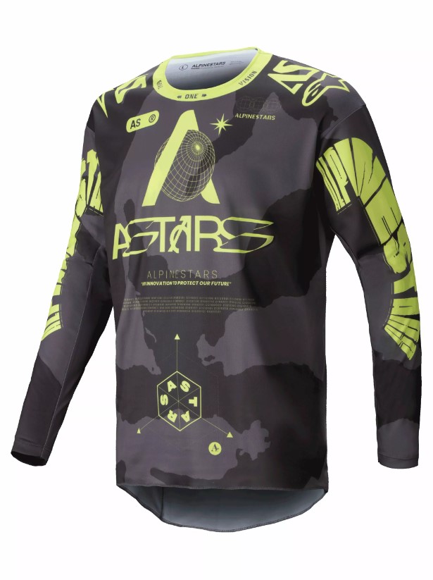 Tricou Atv/cross Alpinestars Racer Hollow, Culoare Gri/galben, Marime M