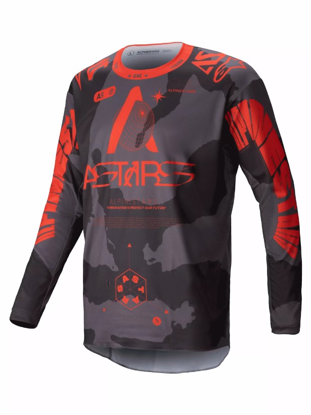 Tricou Atv/cross Alpinestars Racer Hollow, Culoare Gri/portocaliu, Marime M