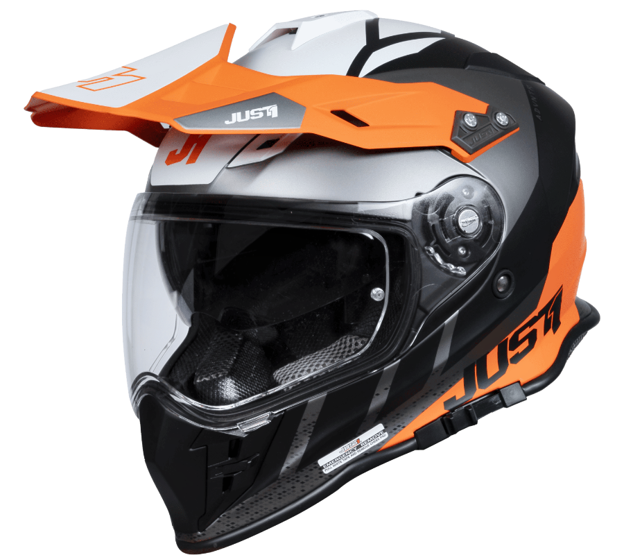 Casca Moto/atv Just1 J34 Tour, Culoare Portocaliu/negru, Marime M(57-58cm)