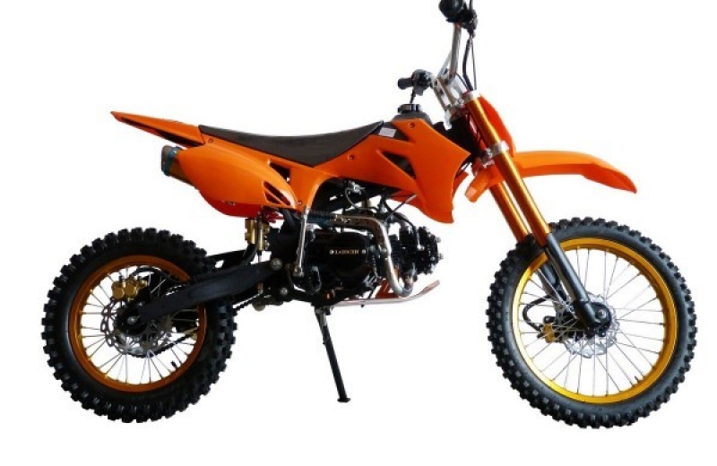 Motocicleta cross copii kxd 125cc db 608 4t roti 17"/14" culoare portocaliu