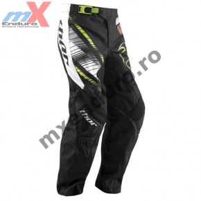 Pantaloni Motocross Copii Thor Phase Pro Circuit Culoare Negru/alb Marime 28