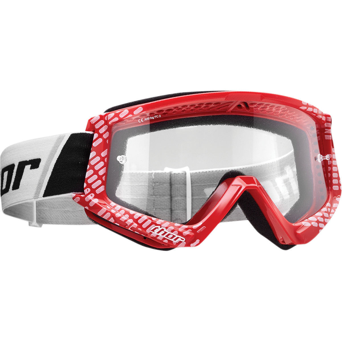 Ochelari Copii Atv/cross Thor Combat Cap Rosu/alb