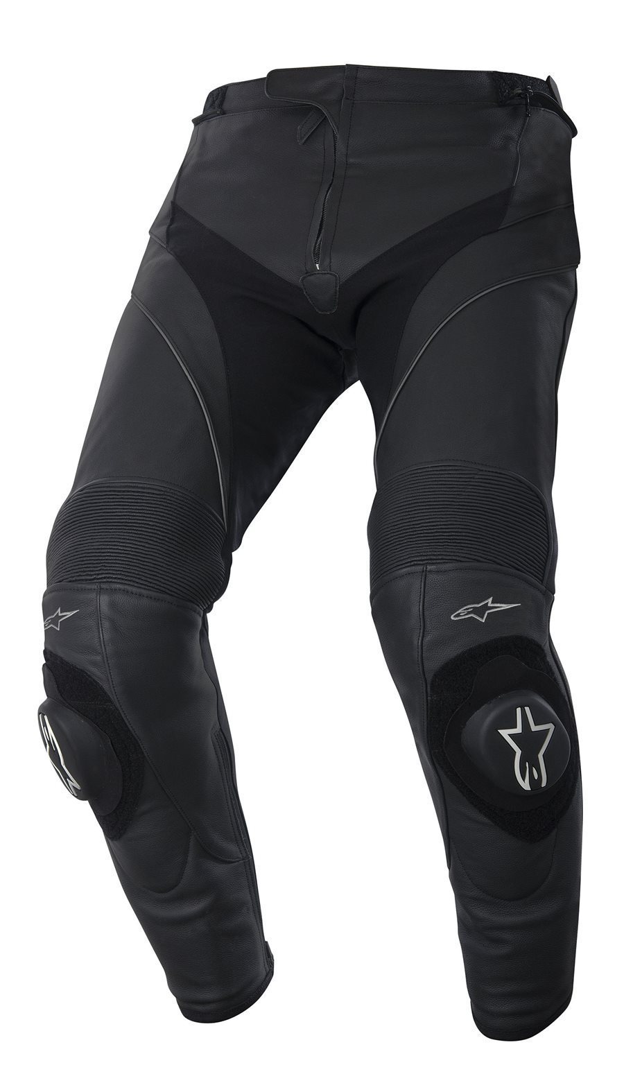 Pantaloni moto piele alpinestars missile culoare negru marime 46